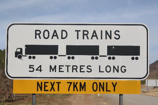 Gibb River Road road train sign